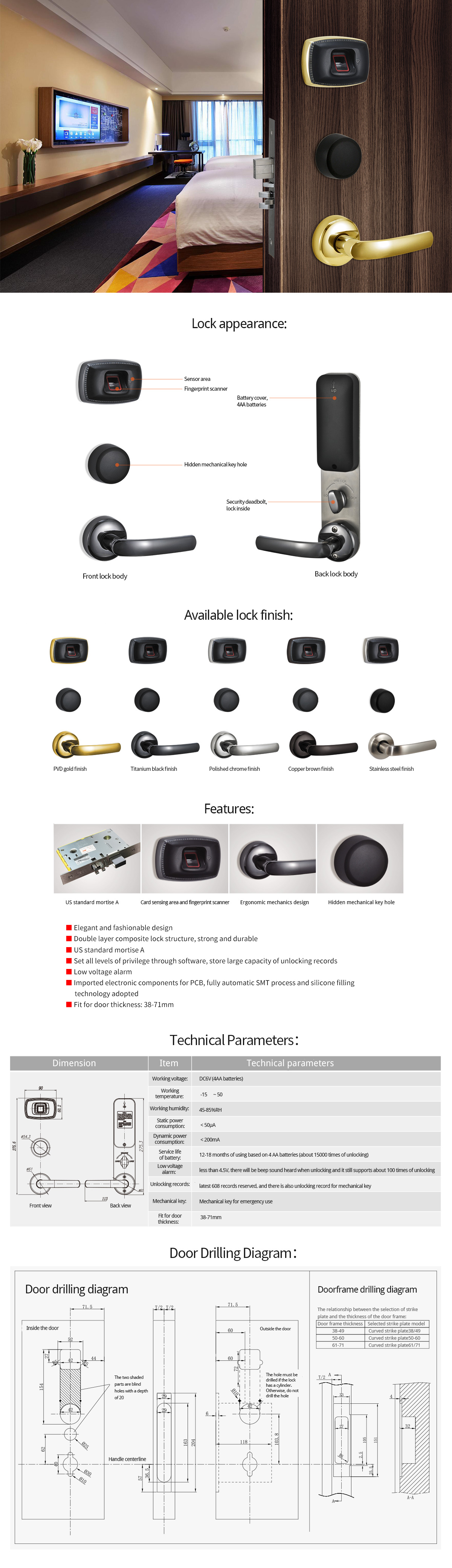 Adellocks A8 Serisi MF  RF Kartlı Kilit Sistemleri